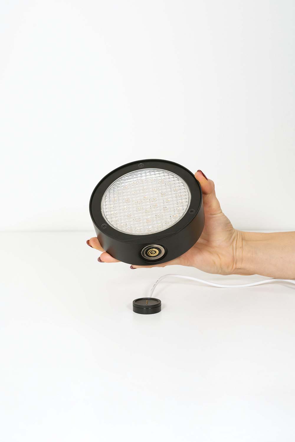 Zafferano Super O Stehlampe mit drei Leuchtmodulen - Nero / Black