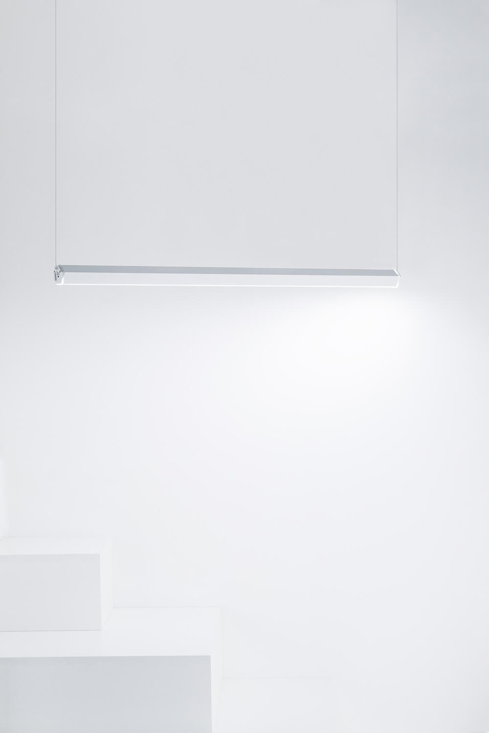 Deckenhalterung - Horizontale  Installation der Zafferano Pencil LED-Leuchte - Bianco / White